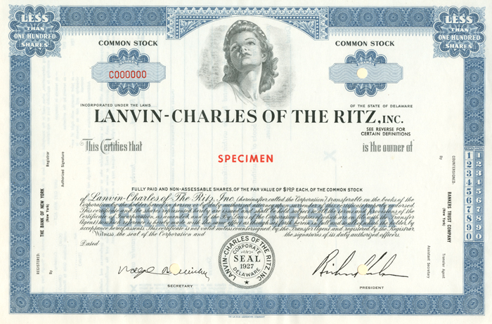 Lanvin-Charles of the Ritz, Inc